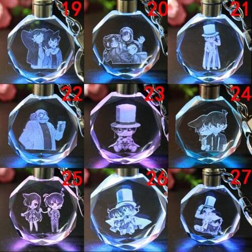 Detective Conan Fashion Anime Customized LED Key Chains Keyring Toy Keychain Light Keyholder Unisex Birthday Gift NEW