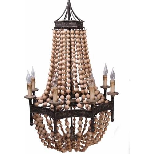 Designer-specific lighting American country wood industrial wind retro bar restaurant European antique wood chandelier