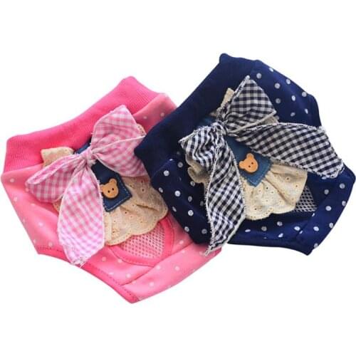Pet Cotton Shorts Dog Pet Physiological Pants Female Dog Sanitary Briefs For Puppy Kitty Trousers Underwear Diaper