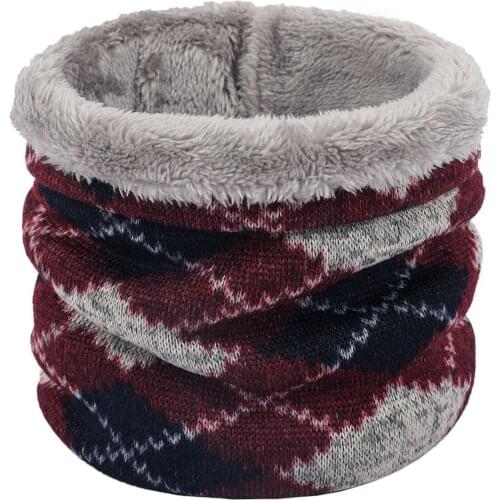 KENSHELLEY High Quality Fashion Warm Neckline Multicolor Printing Woven Jacquard Neck Gaiters Snood Scarf With Fake Fur Lining