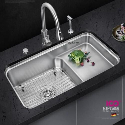 Ladder Sink Kitchen 304 Stainless Steel Large Single Basin High And Low Sink Sink Sink Basin Large Single Sink