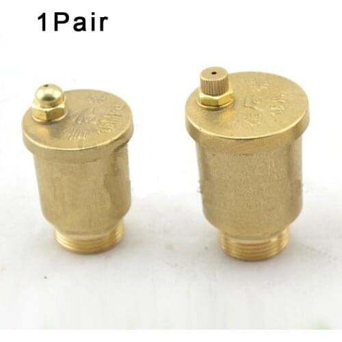 1Pair Brass Automatic Air Vent Valve 1/2" 3/4" 1" DN15 Male Thread Exhaust Valve for Solar Water Heater Pressure Relief Values