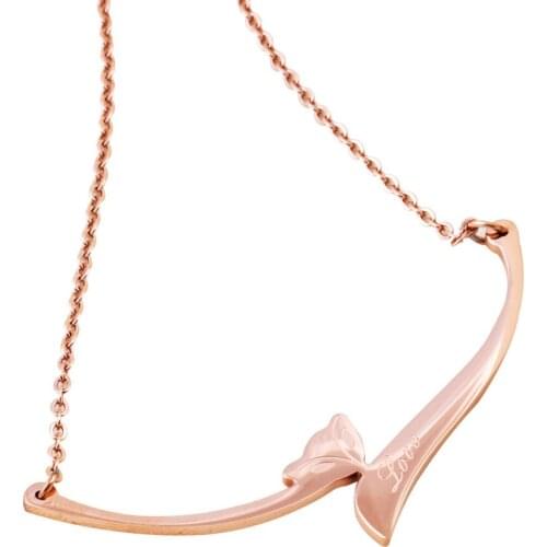 Best Gift for Ladies Three Color choice 316L Stainless Steel Jewelry Fox Necklace for Women