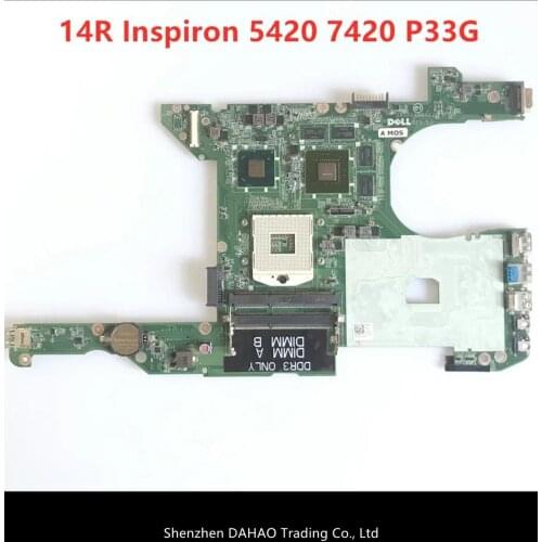 Laptop motherboard for DELL Inspiron 14R 5420 7420 I5420 P33G Mainboard 0HMGWR DA0R08MB6E4 DA0R08MB6E2 With GT630 1GB 100% test