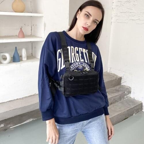 Fashion Chest Rig Bag For Men Waist Bag Hip Hop Streetwear Functional Tactical Casual Chest Mobile Phone Bags Male