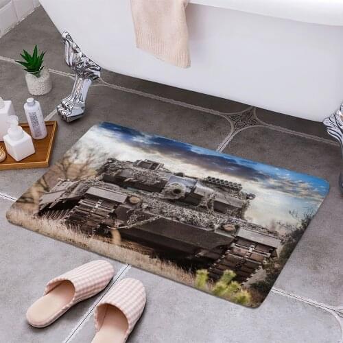 German main battle tank Carpet Areas Rug Non-slip Floor Mat Rug 3D Printing Living Room Bedroom Door Mat Home Decoration