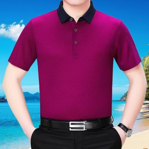 Summer 2020 New Mans T-shirt 100% Silk T Shirt Men Plus Size Casual Man Clothes T-shirts High Quality Camiseta B01-95205 KJ1955