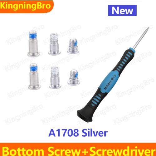 New Silver A1708 Bottom Case Screw with Screwdriver For Macbook Pro 13" A1708 2016 2017 years