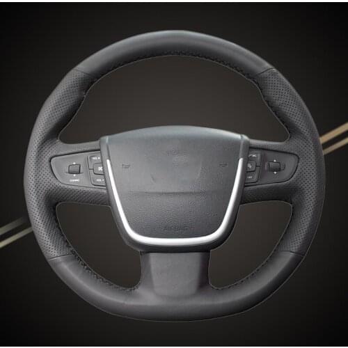 Car Braid On The Steering Wheel Cover for Peugeot 508 2011-2008 508 SW 2011-2008 Interior Auto Braiding Wheel Covers Car-Styling