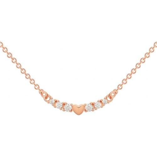 2021 Cubic Zirconia Multiple Heart Pendant Necklace Rose Gold Plating Love Heart Necklace For Gifts
