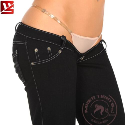 Sexy Women Plus Size Black Super Low Rise Waist Jeans Fold Flare Pants Denim Long Trousers Sexy Denim Pants Casual F126