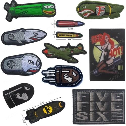 USA American Flag Embroidered Patches Tactical Military Patch Combat Bullets Rubber Flying Bullet Funny Embroidery Badges