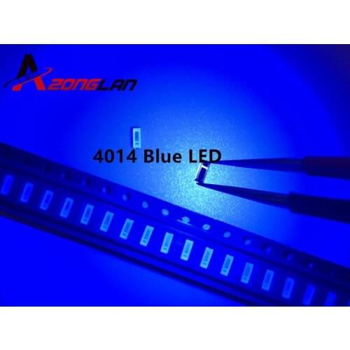 Hight quality blue 0.2w 100PCS chip led 4014 smd led 460-475nm blue 4.0*1.4mm Chip light emitting diode