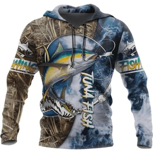 Life Tuna Fishing Catch and Release 3D Print Hoodies men Harajuku Fashion Hooded Sweatshirt Autumn Casual hoodie sudadera hombre