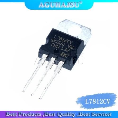 10pcs/lot L7812CV TO-220 L7812 LM7812 7812 Positive-Voltage Regulators