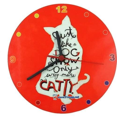 10pcs/lot Sublimation MDF 20cm White blank Wooden HB Clock for Circle Shape 6mm thickness