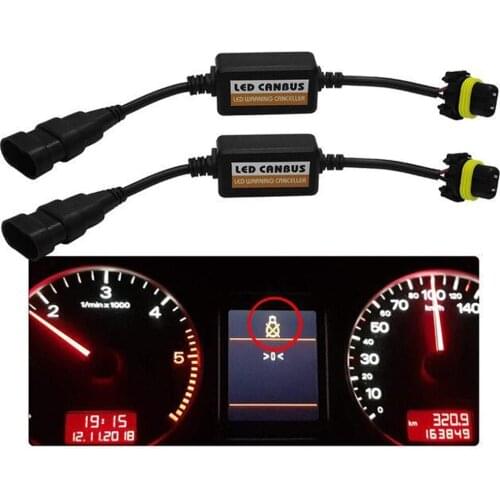 2pcs H1 H3 H4 H7 9005 9006 H11 LED Car Headlight Canbus Wiring Canceler Capacitor tAnti-flickers Error EMC Resistor Decoder