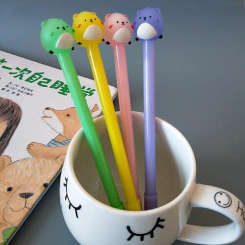 40 Pcs New Creative Cute Cartoon Jelly Neutral Pen Student Pen Signature Kawaii School Supplies Pen for Writing