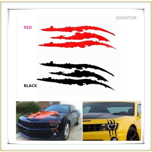 40cm X 12cm fun bumper sticker reflective monster stripe claw car logo car headlight decorated for Audi A4 Avant A4 Cabriolet