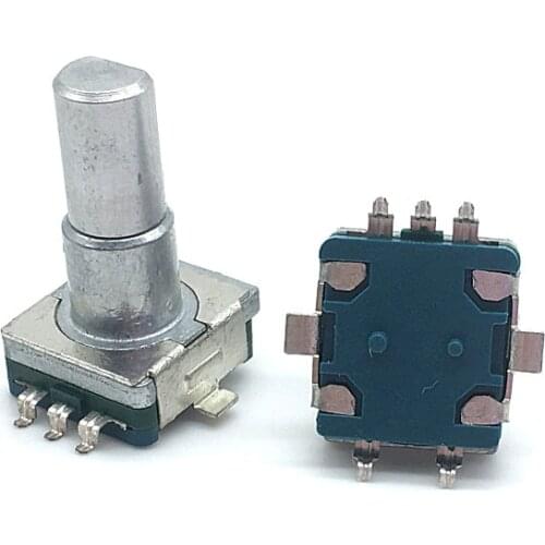 5pcs Rotary Encoder Switch EC11 Without Push Switch Turn Left or Right Self Reset Switch 5pin SMD Handle Length 17mm Half Shaft