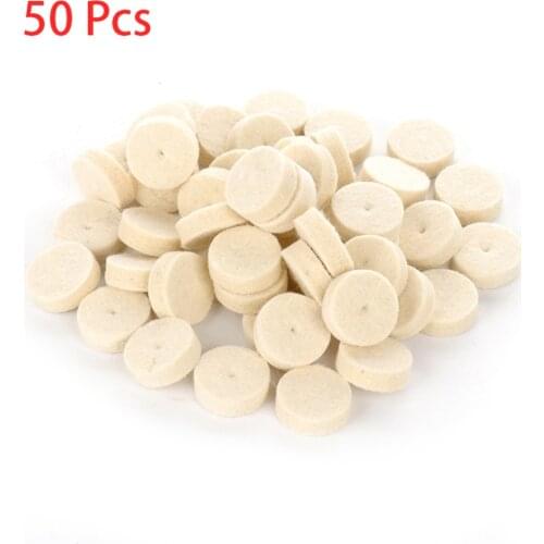 50pcs 25mm*7mm Wool Felt Polishing Buffing Round Wheels