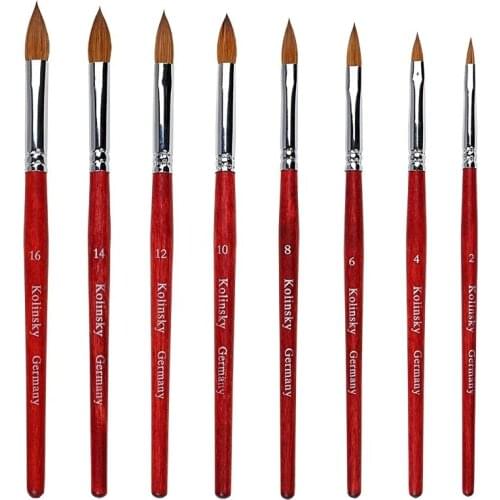 1pcs Acrylic Nail Brushes Wood Handle Nail Glue Phototherapy Pen Suitable for Professional Salon or Home Use Gel Nail Brush