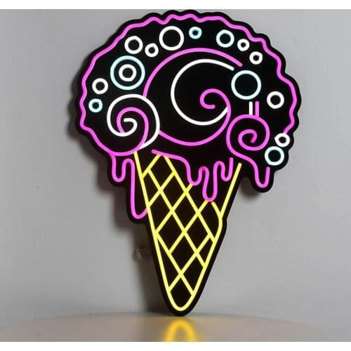 Acrylic LED COFFEE POINT Neon Sign Flexible Neon Strip Wall Decorations Lighting Letters Ice cream Signage