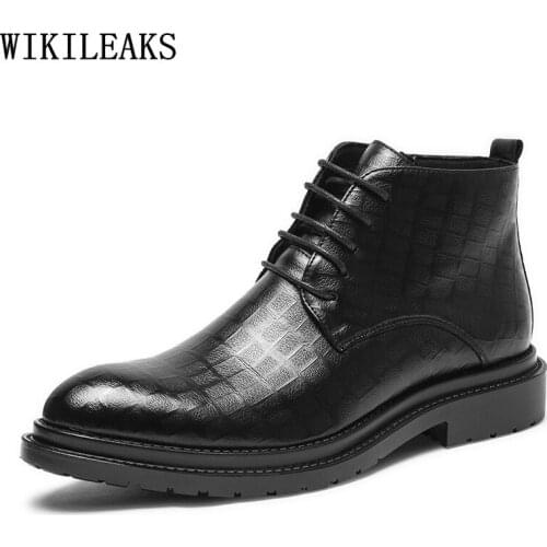 Ankle Boots Leather Shoes Men Snow Boots for Men Male Platform Shoes Winter Boots Men Office 2021 Shoes for Men Zapato De Hombre