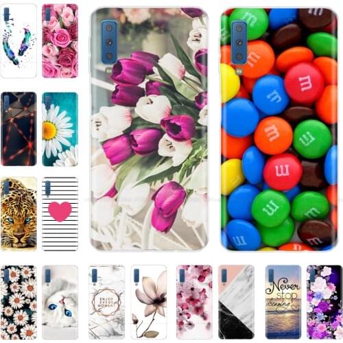 Cute Silicone Cover For Samsung Galaxy A7 2018 A750 Case 6.0 inch Phone Case For Samsung A7 A 7 2018 750 750 F Fundas Coque