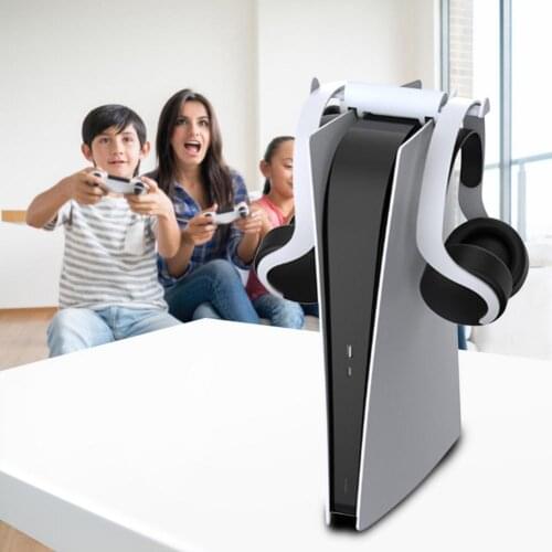 Headphone Holder Gaming Headset Organizer Stand For PS5 Console Retractable Dual Headset Hook Bracket Space Saving Table Holder
