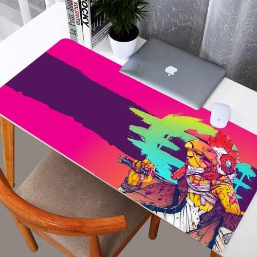 Hotline Miami Design Pad Desk 2mm Thickness Gaming Mousepad Large Durable Washable Rubber Mouse Mat 300mm*600mm