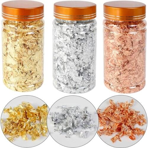 Imitation Gold/Sliver/Copper Foil Paper Art Craft Imitation Gilding Leaf Sheets Foil Paper For Home Decor DIY Nail Art Supplies