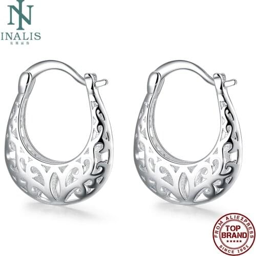 INALIS Fashion Silver Plated Earrings Popular Carved Earrings For Womens Romantic Anniversary Fashion Jewelry Gifts 2021