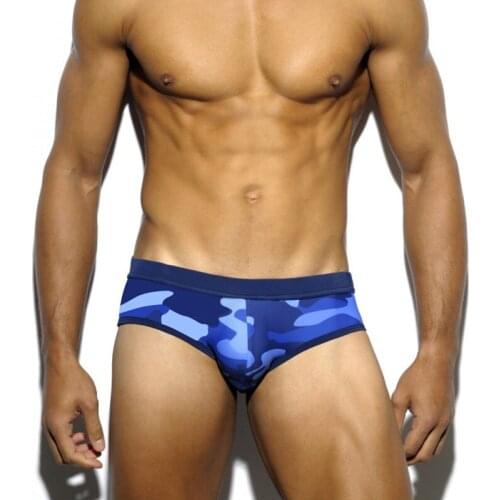 Camouflage Low waist sexy swimwear 2021 mens swim trunk gym swimsuits bathing suit surf sports beach shorts swim briefs bikinis