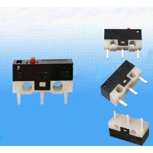 50pcs mouse switch micro switches 3 straight pins button 12.8*6.5mm works on mouse DC 60V 0.4A wholesale price