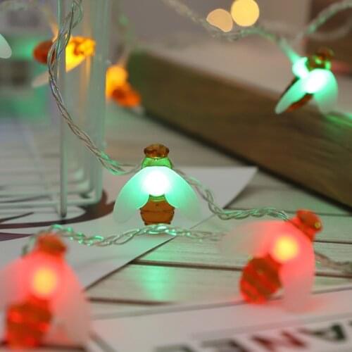 Cute bee led Night light for battery powered decoration string lights outdoor garden decoration lanterns flashing lights