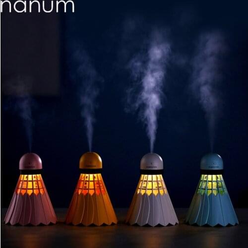 Mini badminton Humidifier Essential Oil Diffuser 240ml Aroma Lamp LED Night Light USB Ultrasonic Fogger Car air freshener