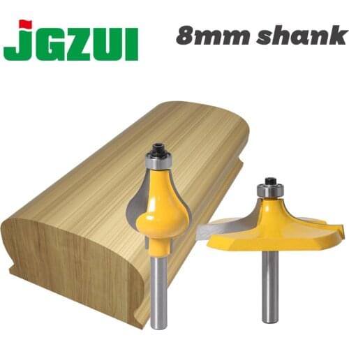 2PC 8mm Shank Thumbnail & Beaded 2 Bit Handrail Router Bit Set Line knife Woodworking cutter Tenon Cutter for Woodworking Tools