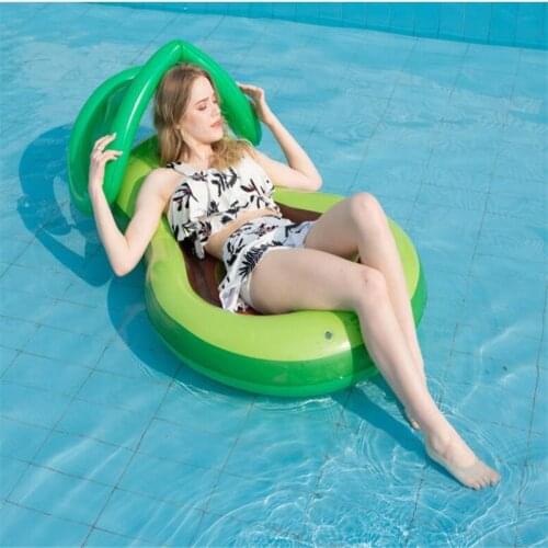 Inflatable Avocado Sunshade Swimming Ring Pool Lounge Adult Pool Float Swimming Circle Life Buoy Raft Swimming Water Pool Toys