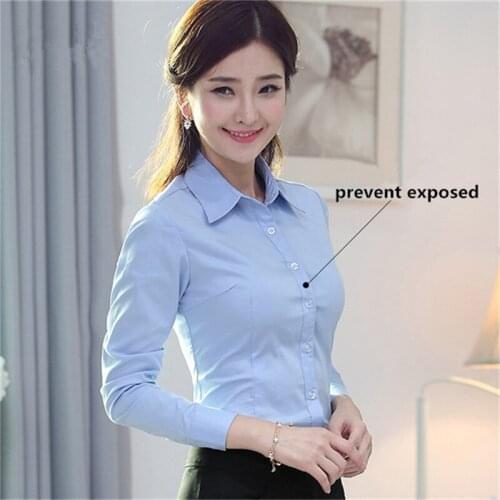 2020 New OL Long Sleeve Women Shirt Warm Cotton Autumn Winter Womens Shirts Office Work Women Tops Plus Size 5XL WXF599