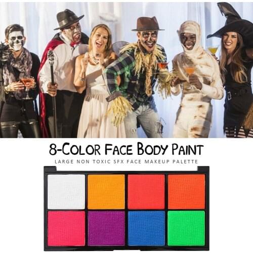 Face Body Paint Oil Palette Flash Tattoo Face Body Paint Oil Painting Art Use In Halloween Party Fancy Dress Beauty Makeup Tool