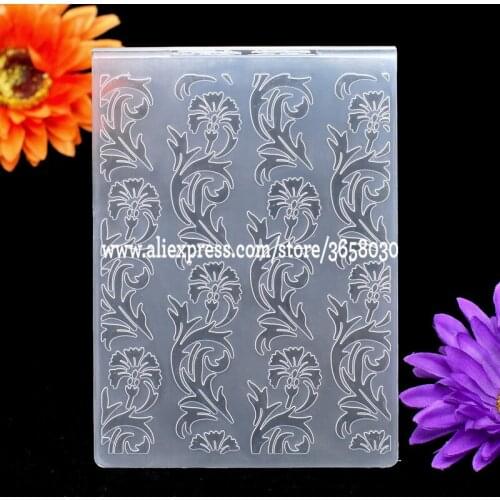 Flower Plastic Embossing Folder For Scrapbook DIY Album Card Tool Plastic Template 10.6x14.5cm 8070813
