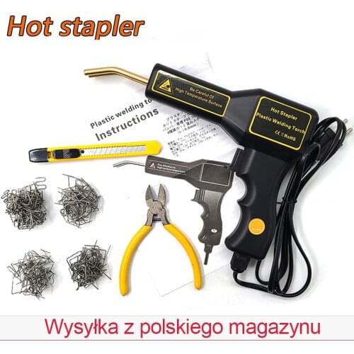 Plastic Welding Machine 200pcs Staplers 50W Hot Stapler Car Bumper Repair Kit Welder Gun Repair ship from Poland Warehouse