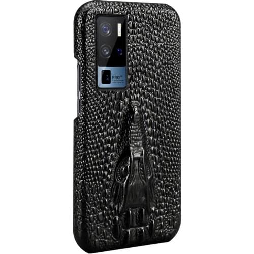 Luxury Genuine Leather Case For Vivo X50 X30 X27 Pro Pouch 3d Crocodile Skin Back Cover For Vivo X23 Nex 3 3s Phone Bag