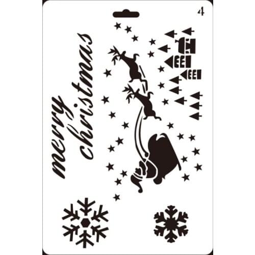 Christmas sled Layering Stencils for Diy scrapbook/photo album Decorative Embossing coloring,painting stencil,home decor