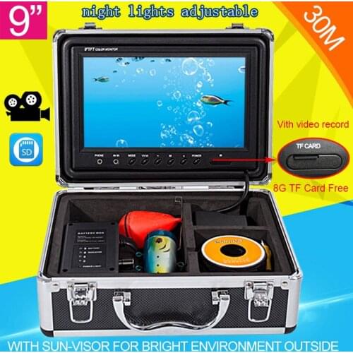 WF09 30M DVR 9inch display screen visible, underwater camera, fishing, salvage tool professional, underwater 30M visible