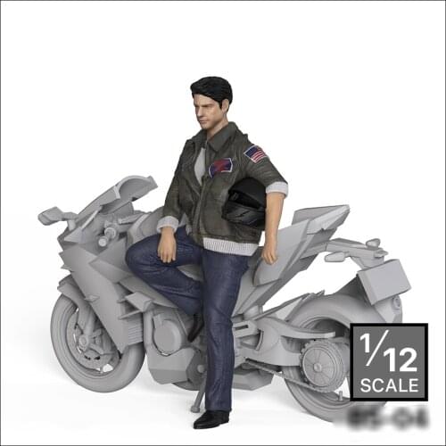 1/12 Resin Model Figure GK，No motorcycle , Unassembled and unpainted kit