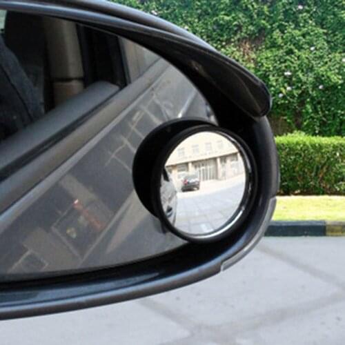 2pcs 360-degree Wide Angle Adjustable Rotation Large View Convex Glass Car Rearview Auxiliary Blind Spot Mirror Car Accessories