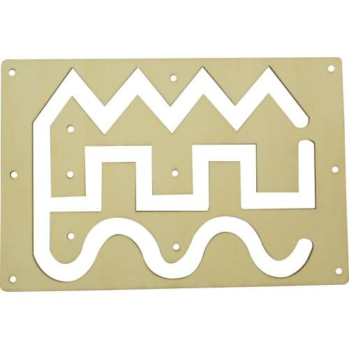 2Pcs puzzle palace Wood Chips With Rope Ornaments Christmas Tree Scrapbooking Decor Home Shop Hanging Tags Crafts Gift