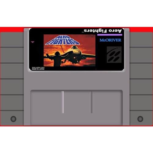 Aero Fighters 16 bit Big Gray Game Card For USA NTSC Game Player